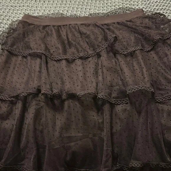 Studio West Black Tiered Midi Skirt Cocktail - Picture 3 of 6